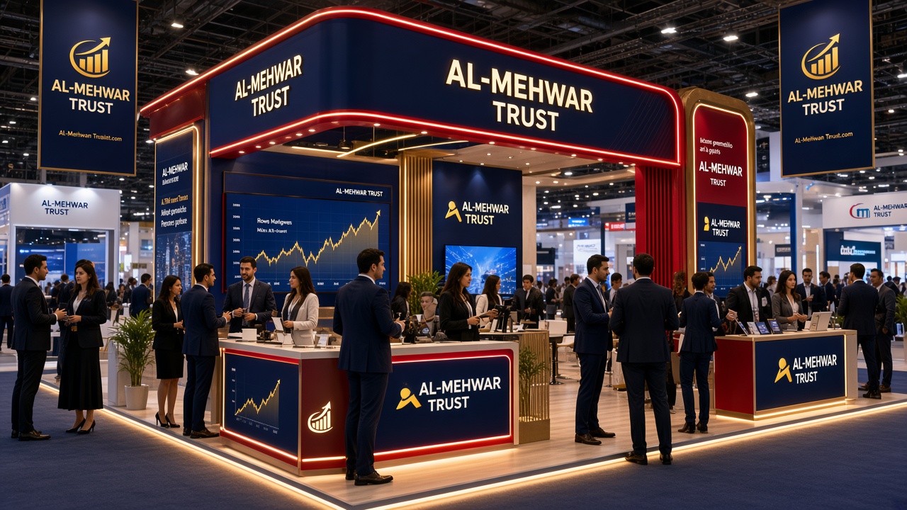Al-Mehwar Trust exhibition booth